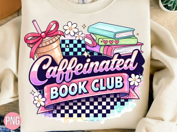 Caffeinated Book Club Iced Coffee PNG: A Digital Asset for Creative Projects