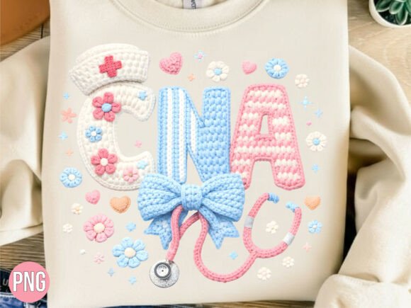 Crochet CNA Nurse Stethoscope Pink PNG: Elevating Healthcare-Themed Digital Designs