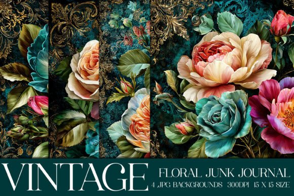 Elevating Digital Craftsmanship with Luxury Floral Flowers Backgrounds, S8
