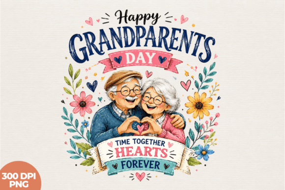 Evaluating the Happy Grandparents Day PNG Tshirt Design for Sublimation Projects