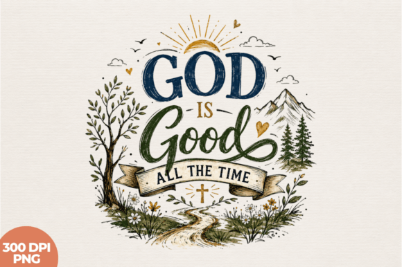 God is Good All the Time Mountain PNG