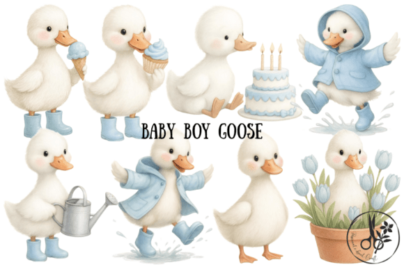 Integrating Baby Boy Goose PNG and PDF Clipart into Your Creative Workflow