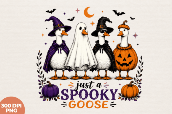Just a Spooky Goose Cute Halloween Goose: Elevating Seasonal Design with Digital Sublimation