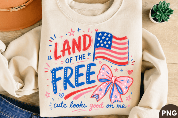 Land of Free PNG T-shirt Design