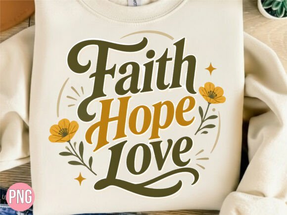 Maximizing Your Creative Projects with the Retro Faith Hope Love Floral PNG
