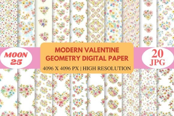 Pastel Valentine Florals Digital Paper: Bringing Soft Romance to Your Creative Projects