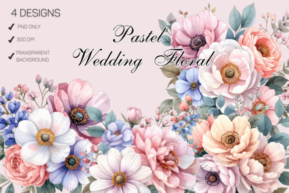 Pastel Wedding Floral PNG: Soft Design Guide