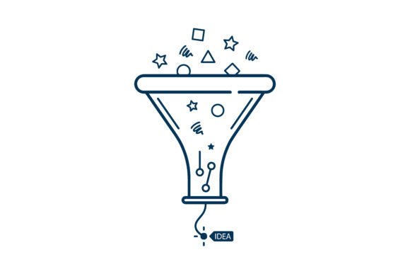 Visualizing Efficiency: The Power of the Funnel Filter Data Process Vector Icon in Modern Design