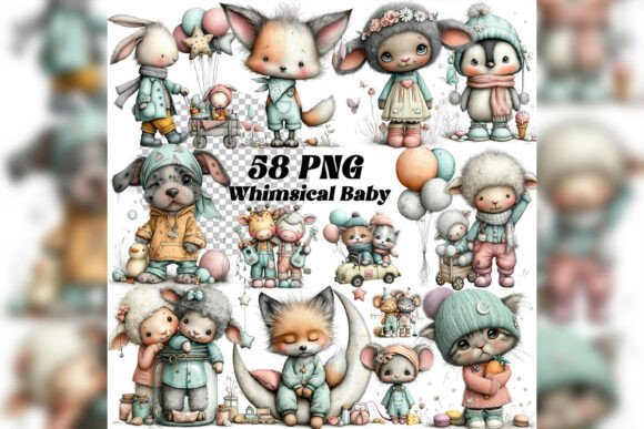 Whimsical Baby Animal Journal Clipart: Elevating Your Creative Projects with Cozy Storybook Charm