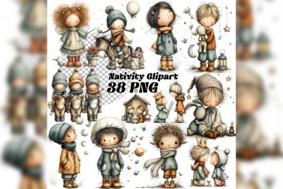 Whimsical Christmas Nativity Clipart Guide